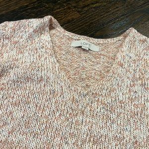 LOFT chunky knit sweater pink